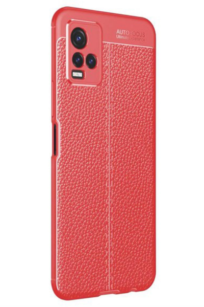Newface Vivo Y21S Kılıf Auto Focus Kapak - Kırmızı resmi