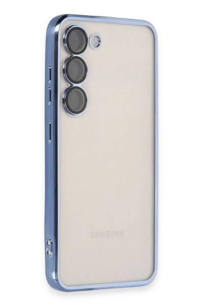 Newface Samsung Galaxy S23 Kılıf Razer Lensli Silikon - Açık Mavi resmi