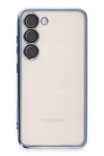 Newface Samsung Galaxy S23 Kılıf Razer Lensli Silikon - Açık Mavi resmi