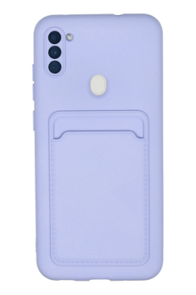 Newface Samsung Galaxy A11 Kılıf Kelvin Kartvizitli Silikon - Lila resmi