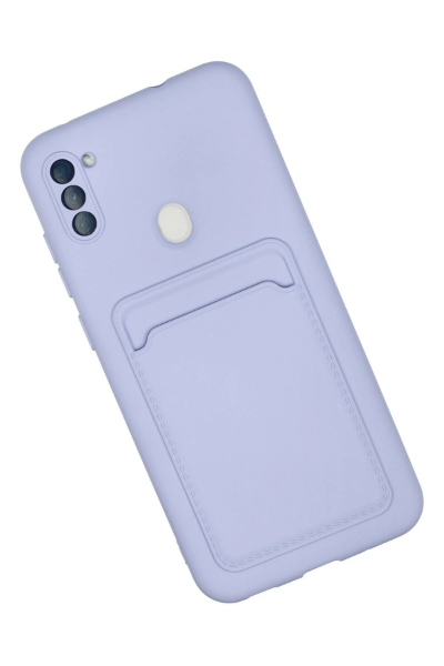 Newface Samsung Galaxy A11 Kılıf Kelvin Kartvizitli Silikon - Lila resmi