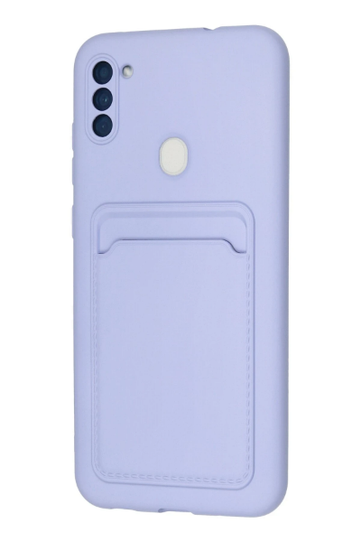 Newface Samsung Galaxy A11 Kılıf Kelvin Kartvizitli Silikon - Lila resmi