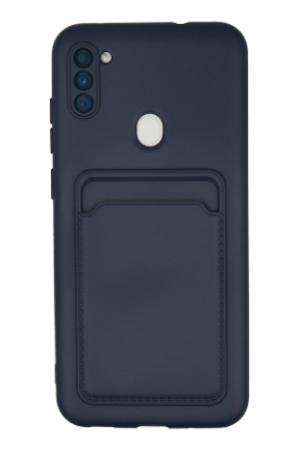 Newface Samsung Galaxy A11 Kılıf Kelvin Kartvizitli Silikon - Lacivert resmi