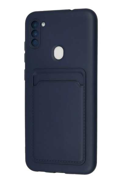 Newface Samsung Galaxy A11 Kılıf Kelvin Kartvizitli Silikon - Lacivert resmi