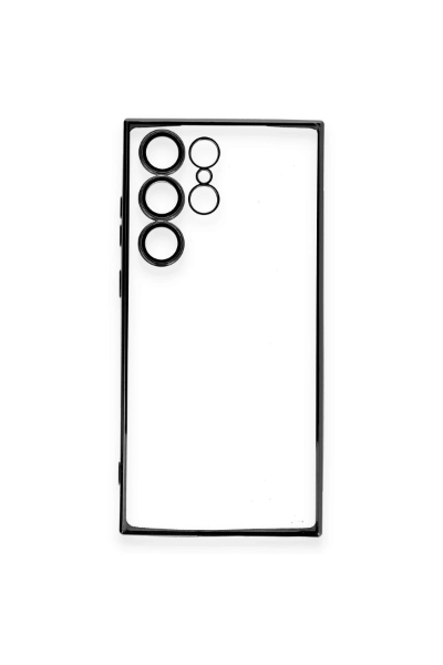Newface Samsung Galaxy S23 Ultra Kılıf Razer Lensli Silikon - Siyah resmi
