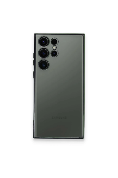 Newface Samsung Galaxy S23 Ultra Kılıf Razer Lensli Silikon - Yeşil resmi