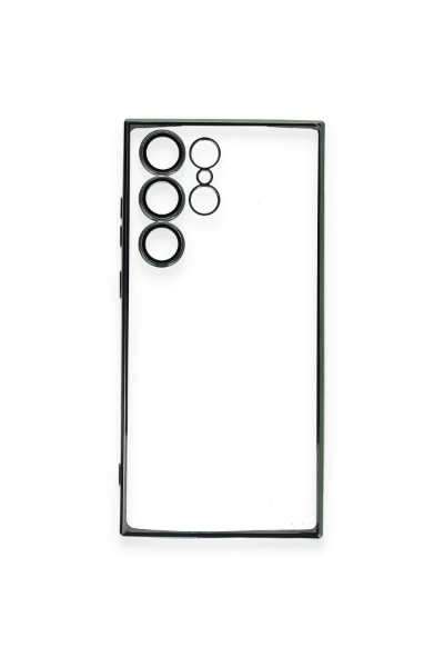 Newface Samsung Galaxy S23 Ultra Kılıf Razer Lensli Silikon - Yeşil resmi