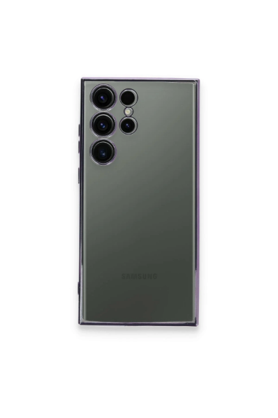 Newface Samsung Galaxy S23 Ultra Kılıf Razer Lensli Silikon - Mor resmi