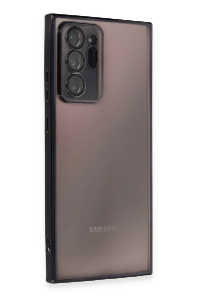 Newface Samsung Galaxy Note 20 Ultra Kılıf Razer Lensli Silikon - Siyah resmi