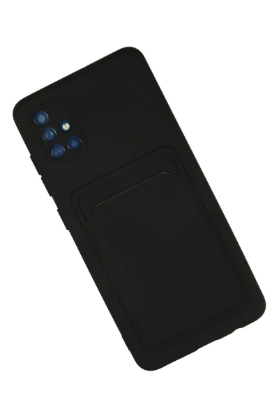 Newface Samsung Galaxy A51 Kılıf Kelvin Kartvizitli Silikon - Siyah resmi