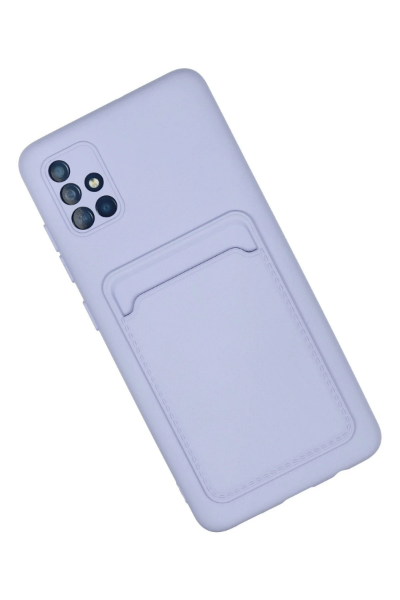 Newface Samsung Galaxy A51 Kılıf Kelvin Kartvizitli Silikon - Lila resmi