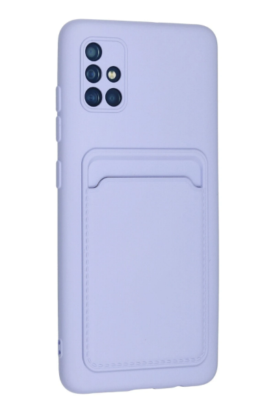 Newface Samsung Galaxy A51 Kılıf Kelvin Kartvizitli Silikon - Lila resmi