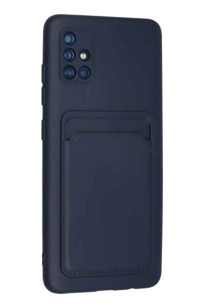Newface Samsung Galaxy A51 Kılıf Kelvin Kartvizitli Silikon - Lacivert resmi