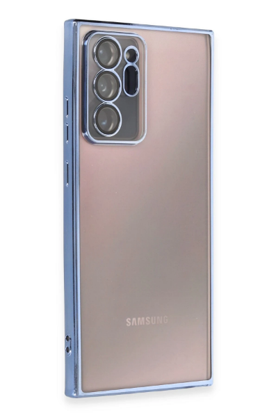 Newface Samsung Galaxy Note 20 Ultra Kılıf Razer Lensli Silikon - Açık Mavi resmi