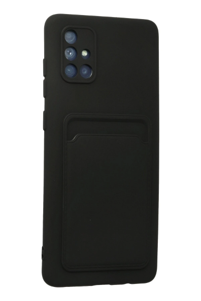 Newface Samsung Galaxy A71 Kılıf Kelvin Kartvizitli Silikon - Siyah resmi