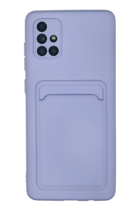 Newface Samsung Galaxy A71 Kılıf Kelvin Kartvizitli Silikon - Lila resmi
