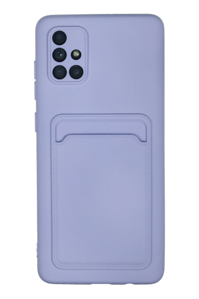 Newface Samsung Galaxy A71 Kılıf Kelvin Kartvizitli Silikon - Lila resmi