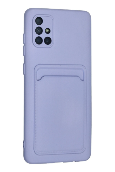 Newface Samsung Galaxy A71 Kılıf Kelvin Kartvizitli Silikon - Lila resmi