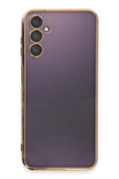 Newface Samsung Galaxy A14 4G Kılıf Razer Lensli Silikon - Gold resmi