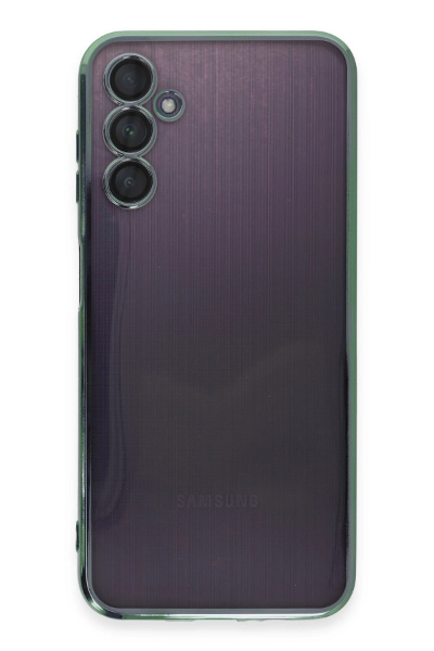 Newface Samsung Galaxy A14 4G Kılıf Razer Lensli Silikon - Yeşil resmi