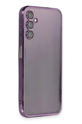 Newface Samsung Galaxy A14 4G Kılıf Razer Lensli Silikon - Mor resmi