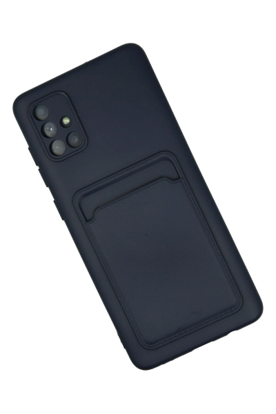 Newface Samsung Galaxy A71 Kılıf Kelvin Kartvizitli Silikon - Lacivert resmi