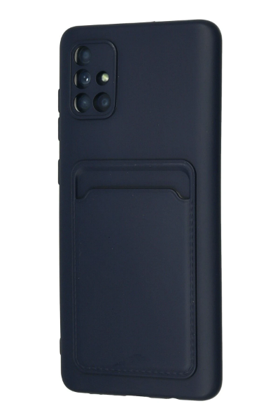 Newface Samsung Galaxy A71 Kılıf Kelvin Kartvizitli Silikon - Lacivert resmi