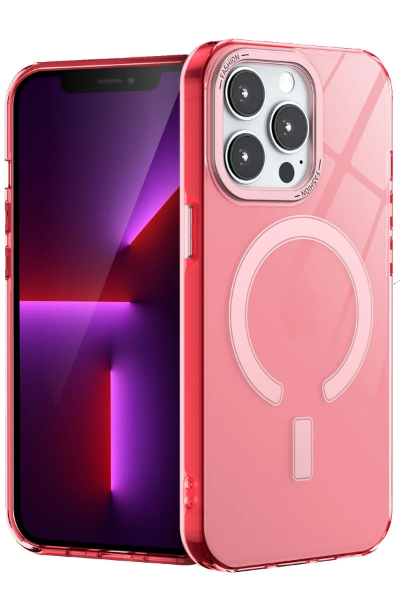 Newface iPhone 14 Pro Max Kılıf Troy Magsafe Kapak - Pembe resmi