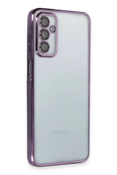 Newface Samsung Galaxy M23 Kılıf Razer Lensli Silikon - Mor resmi