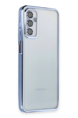 Newface Samsung Galaxy M23 Kılıf Razer Lensli Silikon - Açık Mavi resmi