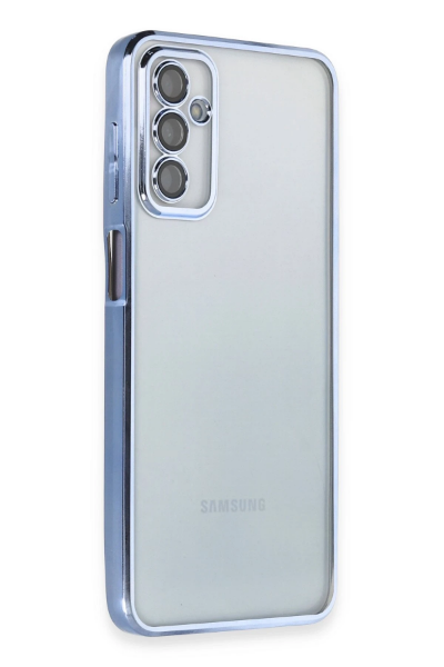 Newface Samsung Galaxy M23 Kılıf Razer Lensli Silikon - Açık Mavi resmi