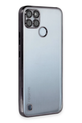 Newface Realme C25Y Kılıf Razer Lensli Silikon - Siyah resmi