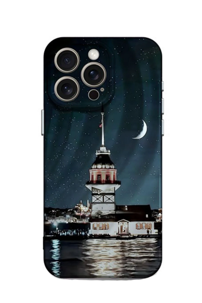 Newface iPhone 13 Pro Kılıf Crew Desenli Kapak - Kız Kulesi resmi