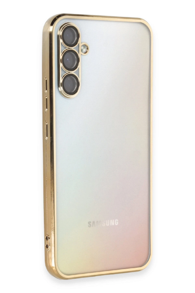 Newface Samsung Galaxy A34 5G Kılıf Razer Lensli Silikon - Gold resmi