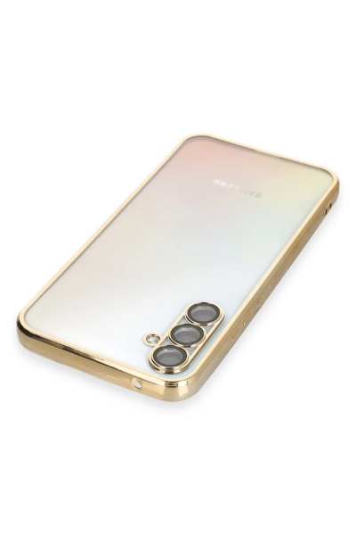 Newface Samsung Galaxy A34 5G Kılıf Razer Lensli Silikon - Gold resmi