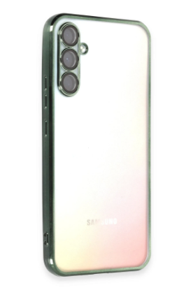 Newface Samsung Galaxy A34 5G Kılıf Razer Lensli Silikon - Yeşil resmi