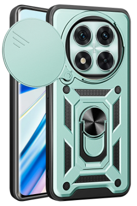 Newface Xiaomi Redmi Note 14 Pro 5G Kılıf Pars Lens Yüzüklü Silikon - Yeşil resmi