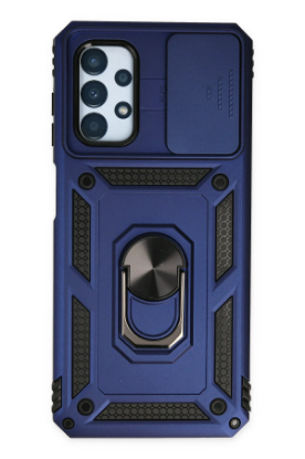 Newface Samsung Galaxy A33 5G Kılıf Pars Lens Yüzüklü Silikon - Lacivert resmi