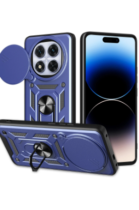 Newface Xiaomi Redmi Note 14 Pro Plus Kılıf Pars Lens Yüzüklü Silikon - Lacivert resmi