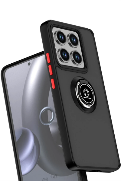 Newface Xiaomi Mi 15 Kılıf Montreal Yüzüklü Silikon Kapak - Kırmızı resmi