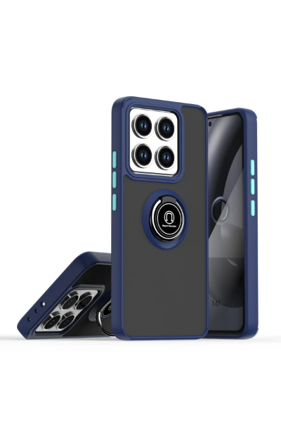 Newface Xiaomi Mi 15 Pro Kılıf Montreal Yüzüklü Silikon Kapak - Lacivert resmi