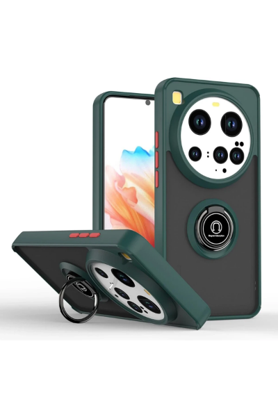 Newface Xiaomi Mi 15 Ultra Kılıf Montreal Yüzüklü Silikon Kapak - Yeşil resmi