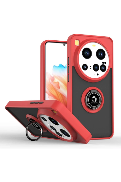 Newface Xiaomi Mi 15 Ultra Kılıf Montreal Yüzüklü Silikon Kapak - Kırmızı resmi