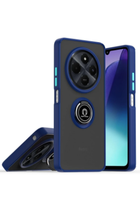 Newface Realme C75 4G Kılıf Montreal Yüzüklü Silikon Kapak - Lacivert resmi