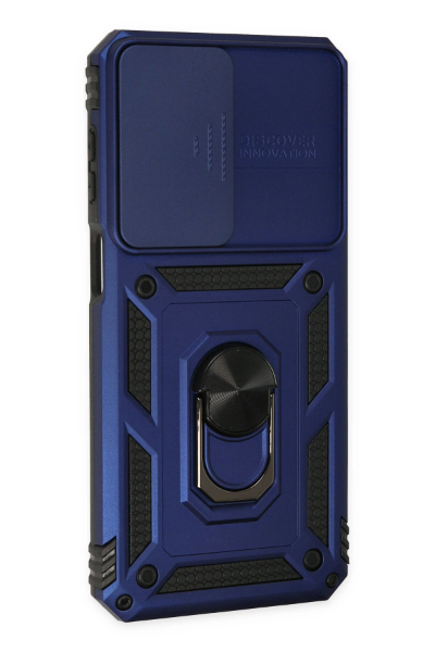 Newface Samsung Galaxy M33 Kılıf Pars Lens Yüzüklü Silikon - Lacivert resmi