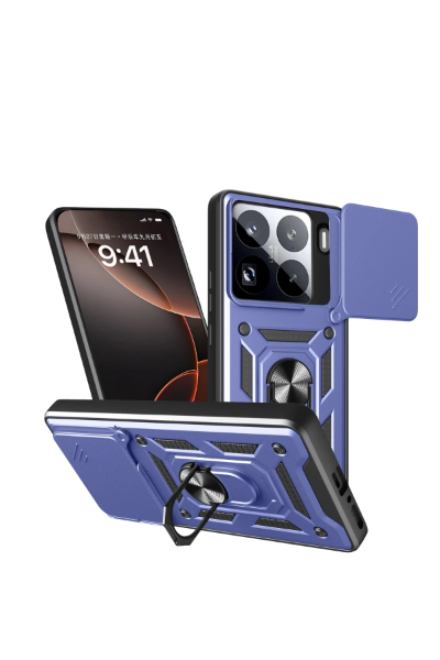 Newface Xiaomi Mi 15 Pro Kılıf Pars Lens Yüzüklü Silikon - Lacivert resmi