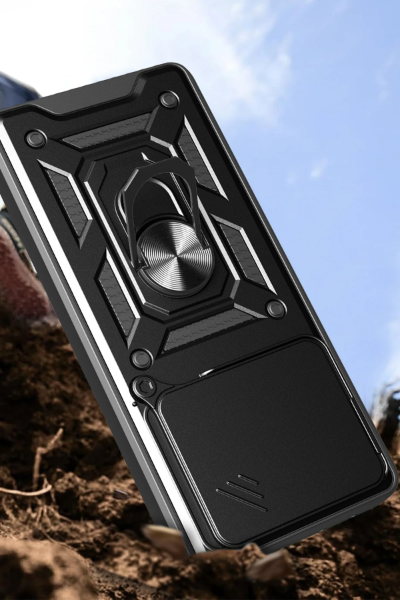 Newface Xiaomi Mi 15 Pro Kılıf Pars Lens Yüzüklü Silikon - Lacivert resmi