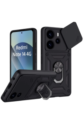 Newface Xiaomi Redmi Note 14 4G Pars Lens Yüzüklü Silikon - Siyah resmi