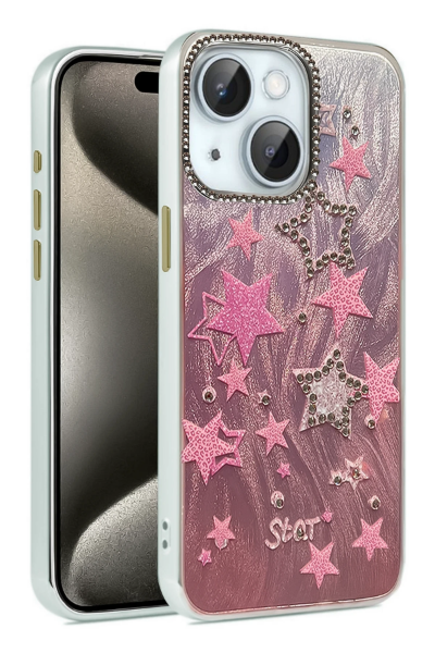 Newface iPhone 14 Kılıf Blade Aynalı Desenli Kapak - Desen 7 resmi