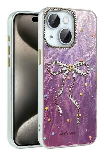 Newface iPhone 15 Kılıf Blade Aynalı Desenli Kapak - Desen 1 resmi